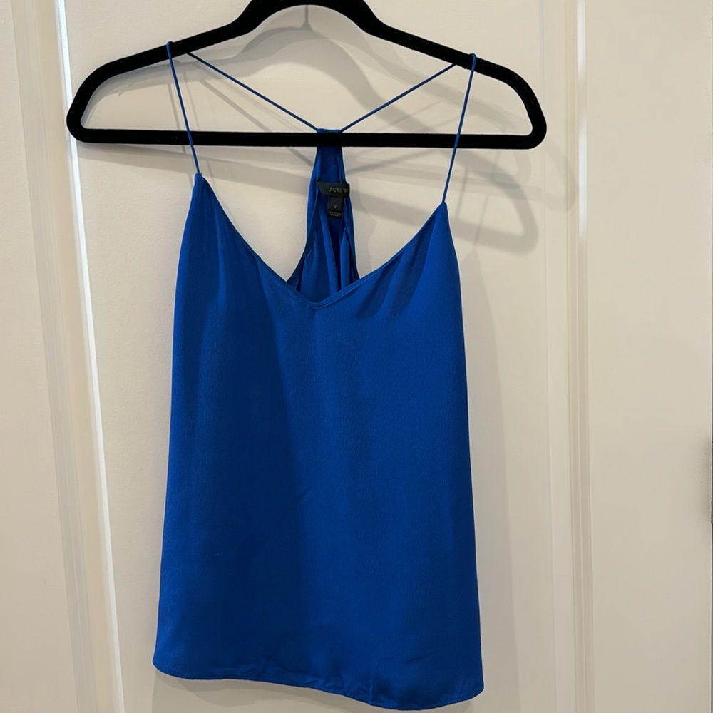 J Crew Women’s Silk Blue Size 2 Sleeveless Top